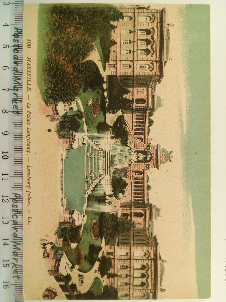 /France/FR_place_19xx_MARSEILLE. Le Palais Longchamp. Lonchamp palace color.jpg